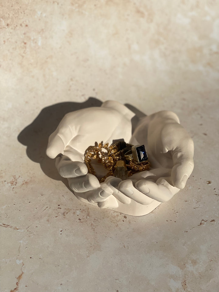 Eco-Concrete Cupped Hands Bowl
