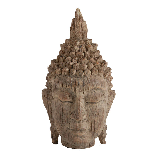 Carved Buddha Head Sculpture