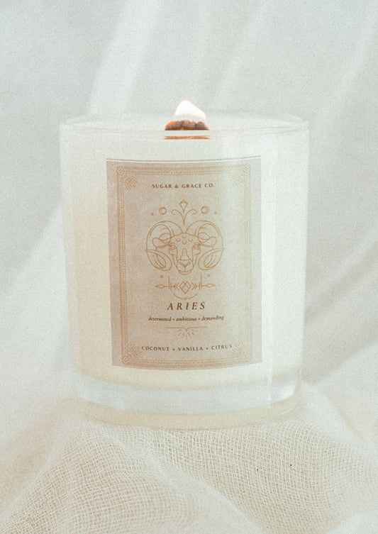 Aries Zodiac Soy Candle