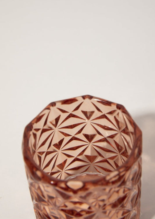 Amelie Rose Glass Candle Holder
