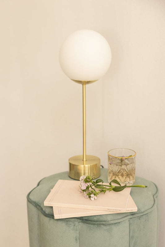 Ava Sage Velvet Tufted Pouf